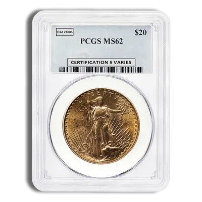 $20 Gold Saint-Gaudens Double Eagle - PCGS MS62 — Gold bullion from Standard Bullion