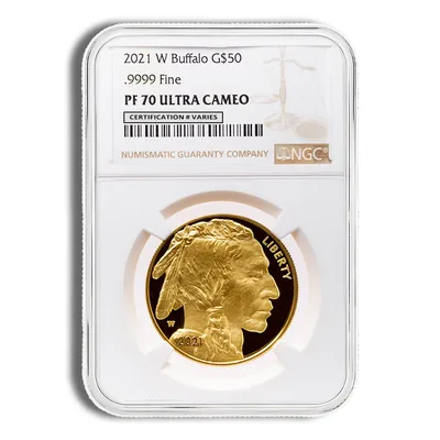 2021-W $50 Proof Gold Buffalo NGC PF70 — Gold bullion from Standard Bullion