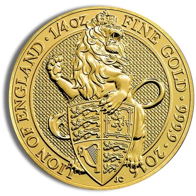 2016 1/4 oz Great Britain Queen's Beast Gold Coin - Lion — Gold bullion from Standard Bullion