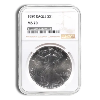 1989 Silver Eagle NGC MS70 — Silver bullion from Standard Bullion