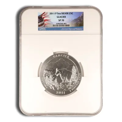 2011-P 5 oz ATB Glacier Silver Coin NGC SP70 — Silver bullion from Standard Bullion