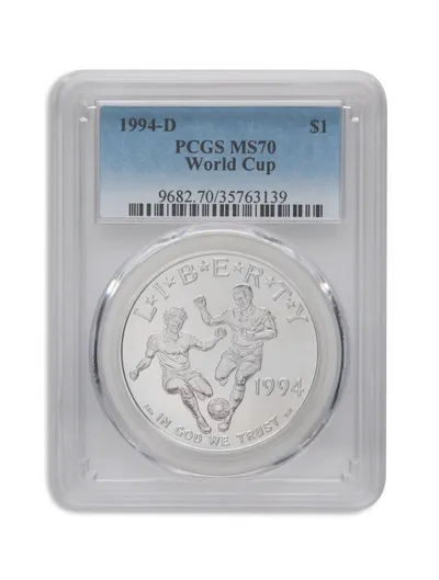 1994-D <body> World Cup Silver Commem - PCGS MS70 — Silver bullion from Standard Bullion