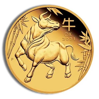 2021 1/4 oz Australia Gold Lunar Ox BU - Series III — Gold bullion from Standard Bullion
