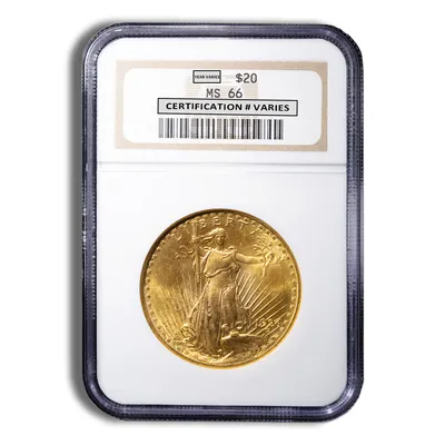 $20 Gold Saint-Gaudens Double Eagle - NGC MS66 — Gold bullion from Standard Bullion