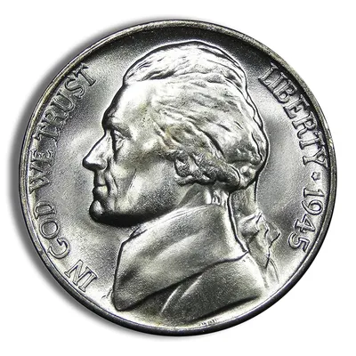 35% Silver War-Time Nickel (1942-1945) — Silver bullion from Standard Bullion