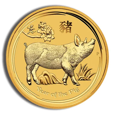 2019 2 oz Australia Gold Lunar Pig BU - Series II — Gold bullion from Standard Bullion