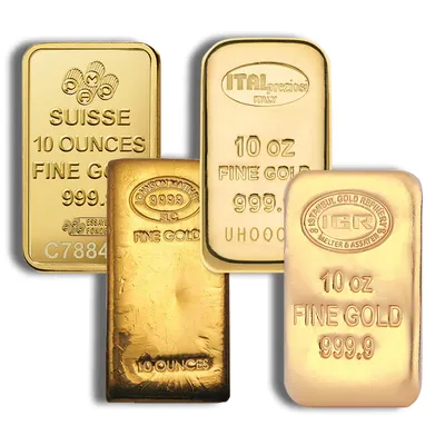 10 oz Gold Bar - Brand Varies .9999 — Gold bullion from Standard Bullion