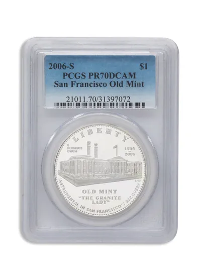 2006-S <body> Old S.F. Mint Silver Commem - PCGS PF70 — Silver bullion from Standard Bullion