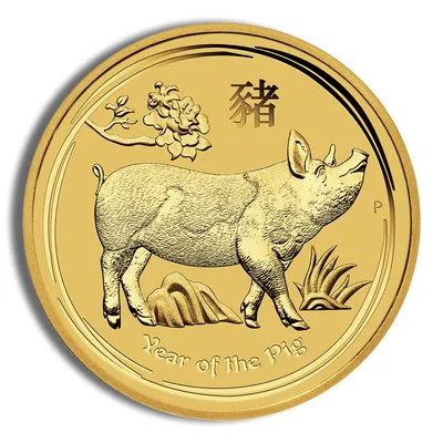 2019 1/2 oz Australia Gold Lunar Pig BU - Series II — Gold bullion from Standard Bullion