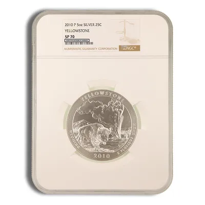 2010-P 5 oz ATB Yellowstone Silver Coin NGC SP70 — Silver bullion from Standard Bullion
