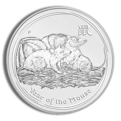 2008 Kilo Australia Silver Lunar Mouse BU - Series II — Silver bullion from Standard Bullion