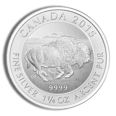 1.25 oz Canadian Bison Silver Coin (Year Varies) — Silver bullion from Standard Bullion