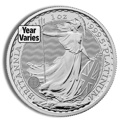 Platinum Britannia - 1 oz (Year Varies) — Platinum bullion from Standard Bullion