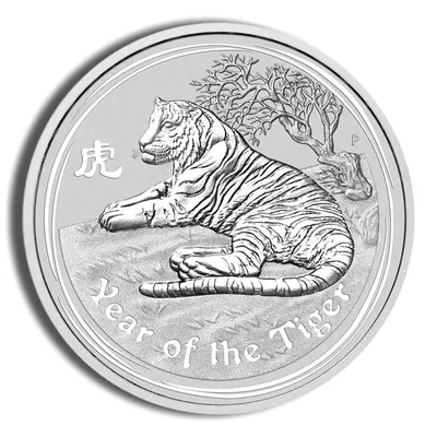 2010 1 oz Australia Silver Lunar Tiger BU - Series II — Silver bullion from Standard Bullion