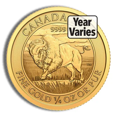 1/4 oz Canadian Gold Coin (Year/Design Varies) — Gold bullion from Standard Bullion