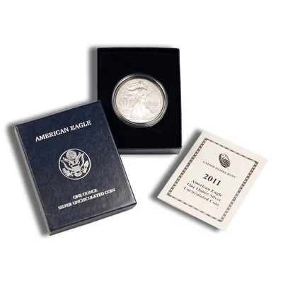 2011-W Burnished Silver Eagle with Box & COA — Silver bullion from Standard Bullion