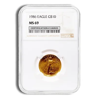 1986 1/4 oz Gold Eagle <body>0 NGC MS69 — Gold bullion from Standard Bullion