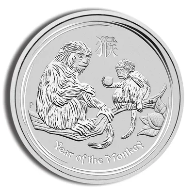 2016 1 oz Australia Silver Lunar Monkey BU - Series II — Silver bullion from Standard Bullion