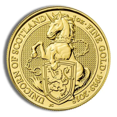 2018 1 oz Great Britain Queen's Beast Gold Coin - Unicorn — Gold bullion from Standard Bullion