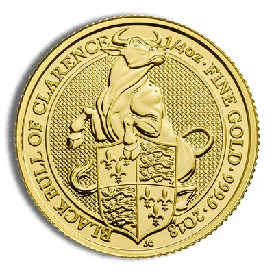 2018 1/4 oz Great Britain Queen's Beast Gold Coin - Bull — Gold bullion from Standard Bullion