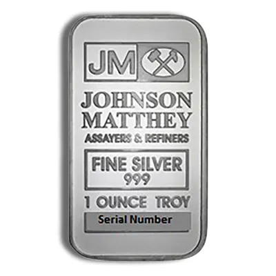1 oz Silver Bar - Johnson Matthey - JM — Silver bullion from Standard Bullion