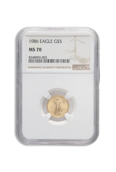 1986 1/10 oz Gold Eagle $5 NGC MS70 — Gold bullion from Standard Bullion