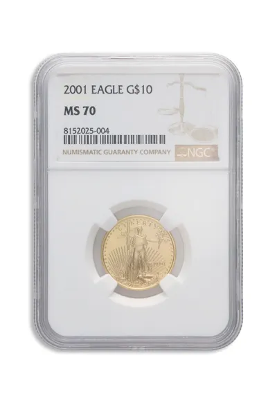 2001 1/4 oz Gold Eagle <body>0 NGC MS70 — Gold bullion from Standard Bullion