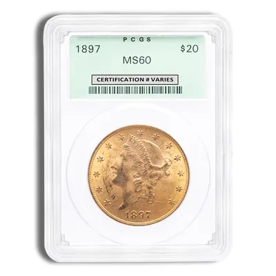 $20 Gold Liberty Double Eagle - PCGS MS60 — Gold bullion from Standard Bullion