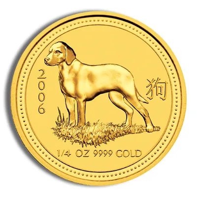 2006 1/4 oz Australia Gold Lunar Dog BU - Series I — Gold bullion from Standard Bullion