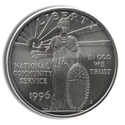 1996-S <body> Community Service Silver Commem - BU — Silver bullion from Standard Bullion