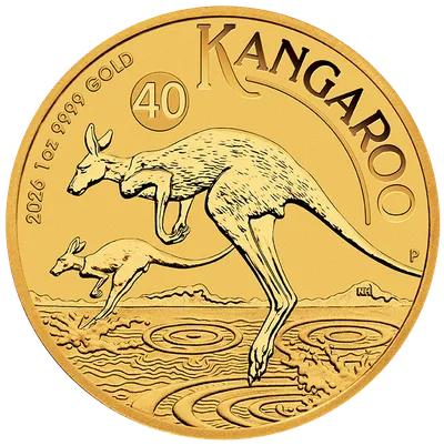 2026 1 oz Australian Kangaroo Gold Coin — Gold bullion from Standard Bullion