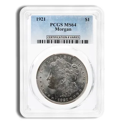 1921 Morgan Dollar - PCGS MS64 — Silver bullion from Standard Bullion