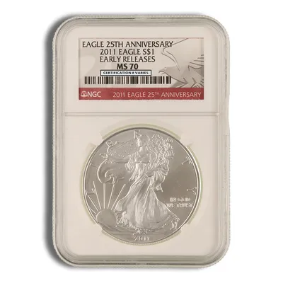 2011 Silver Eagle NGC MS70 Early Releases — Silver bullion from Standard Bullion