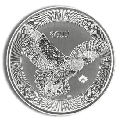 2018 1.5 oz Canadian Snowy Owl Silver Coin — Silver bullion from Standard Bullion
