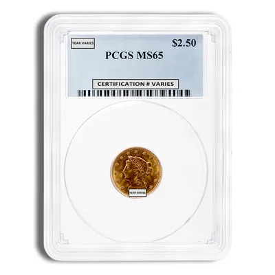 $2.5 Gold Liberty Quarter Eagle - PCGS MS65 — Gold bullion from Standard Bullion