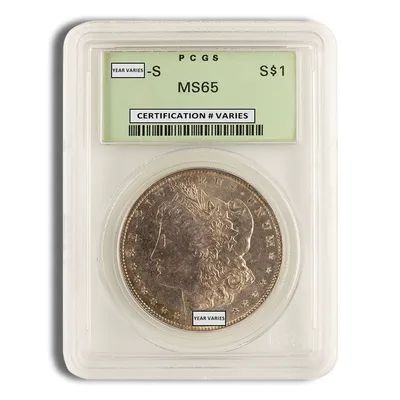 Pre-1921 Morgan Dollar - PCGS MS65 (Toned) — Silver bullion from Standard Bullion