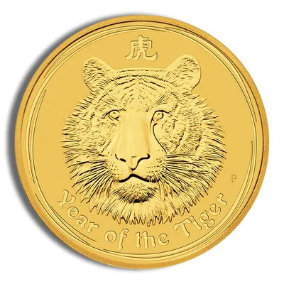 2010 1 oz Australia Gold Lunar Tiger BU - Series II — Gold bullion from Standard Bullion
