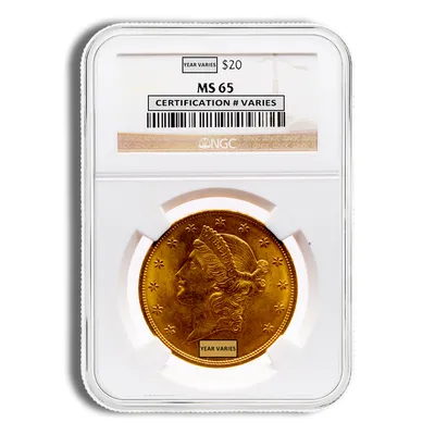 $20 Gold Liberty Double Eagle - NGC MS65 — Gold bullion from Standard Bullion