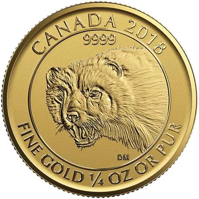 2018 1/4 oz Canadian Wolverine Gold Coin — Gold bullion from Standard Bullion
