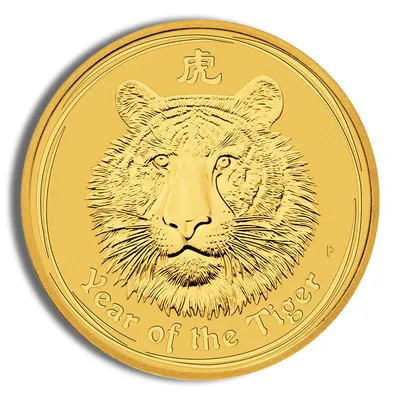 2010 2 oz Australia Gold Lunar Tiger BU - Series II — Gold bullion from Standard Bullion