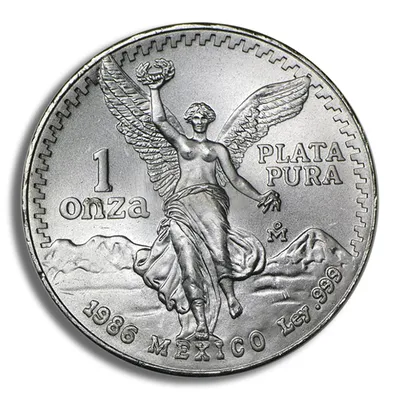 1986 1 oz Silver Mexican Libertad - BU — Silver bullion from Standard Bullion