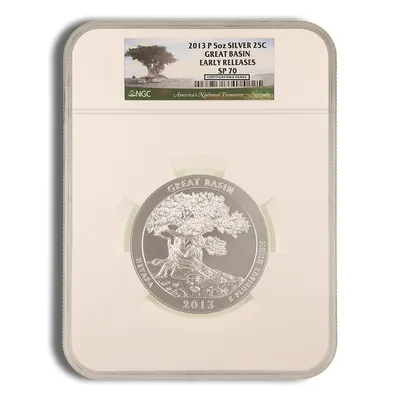 2013-P 5 oz ATB Great Basin Silver Coin NGC SP70 — Silver bullion from Standard Bullion