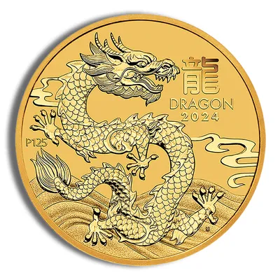 2024 1/20 oz Australia Gold Dragon BU - Series III — Gold bullion from Standard Bullion