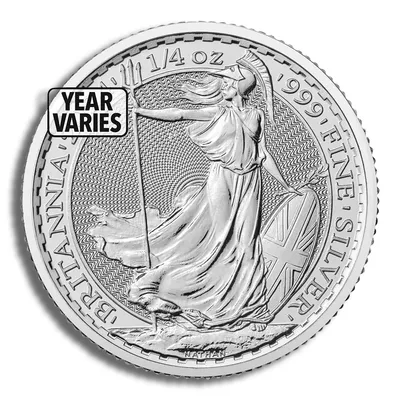 1/4 oz Great Britain Silver Britannia (Year Varies) — Silver bullion from Standard Bullion
