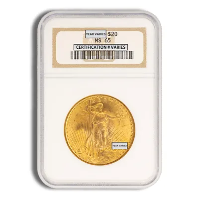 $20 Gold Saint-Gaudens Double Eagle - NGC MS65 — Gold bullion from Standard Bullion