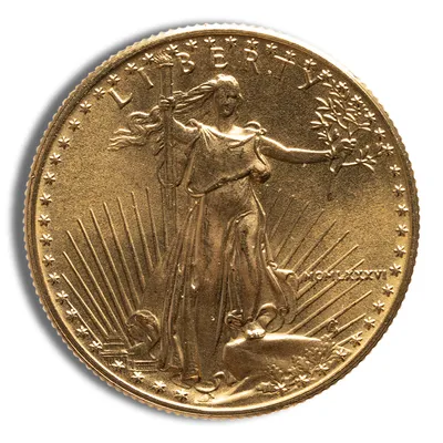 1986 1/2 oz Gold Eagle - BU (MCMLXXXVI) — Gold bullion from Standard Bullion