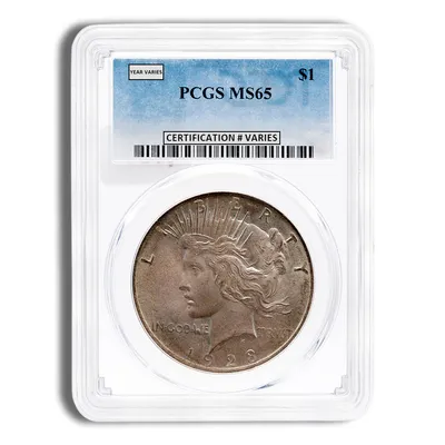 Peace Dollar - PCGS MS65 — Silver bullion from Standard Bullion