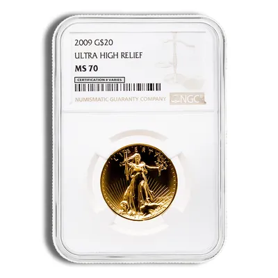 2009 Ultra High Relief Double Eagle Gold Coin NGC MS70 — Gold bullion from Standard Bullion