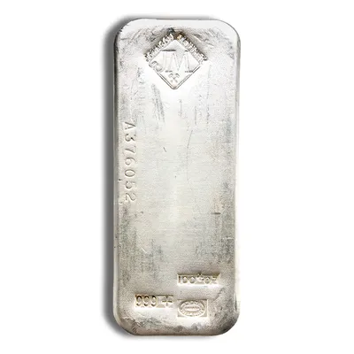 100 oz Silver Bar - Johnson Matthey - JM — Silver bullion from Standard Bullion
