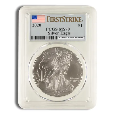 2020 Silver Eagle PCGS MS70 First Strike — Silver bullion from Standard Bullion